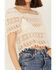 Image #3 - By Together Women's Crochet Short Sleeve Peasant Top, Cream, hi-res