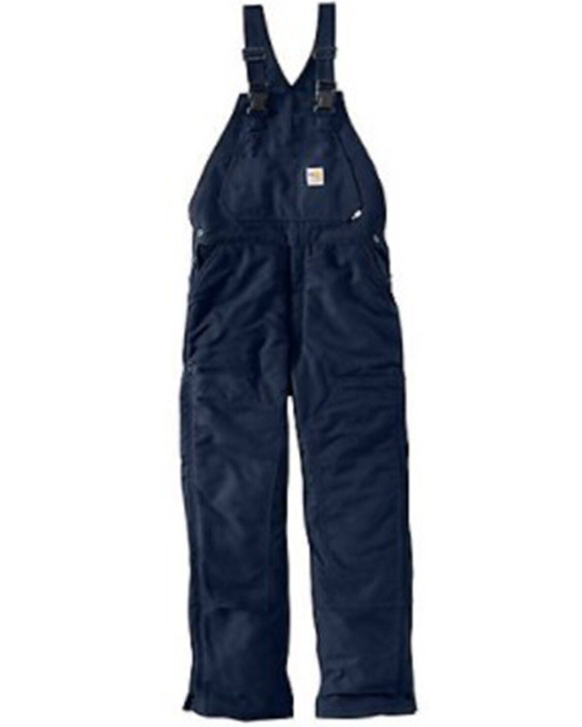Carhartt Men's Flame-Resistant Duck Bib Overalls - Big, Navy, hi-res
