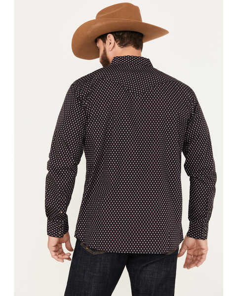 Image #4 - Moonshine Spirit Men's Cat Geo Print Long Sleeve Western Snap Shirt, Black, hi-res