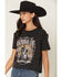 Image #2 - Rock & Roll Denim Women's Ramble On Short Sleeve Graphic Tee, Black, hi-res