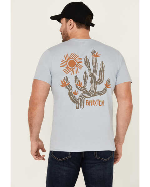 Image #4 - Brixton Men's Valley Cactus Short Sleeve Graphic T-Shirt , Light Blue, hi-res