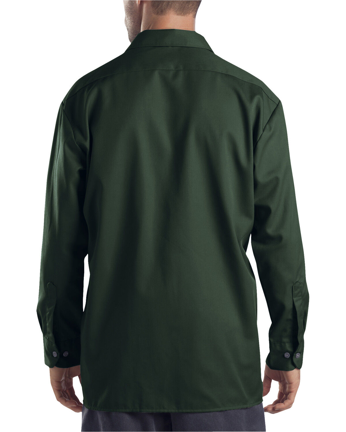 Image #2 - Dickies Men's Solid Twill Button Down Long Sleeve Work Shirt, , hi-res