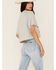 Show Me Your Mumu Women's USA Star Jimmy Cropped Tee, Heather Grey, hi-res