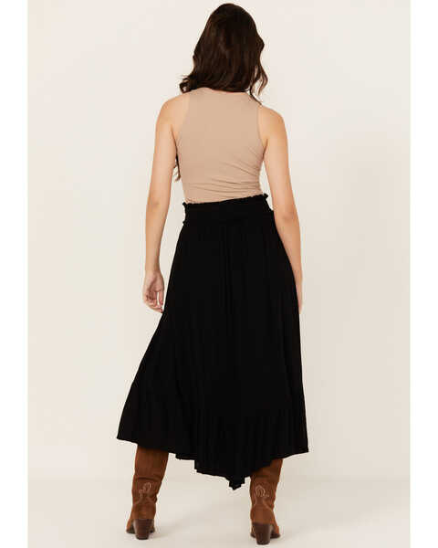 Image #3 - Angie Women's Ruffle Hem Maxi Skirt, Black, hi-res