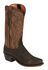 Image #1 - Lucchese Men's Handmade 1883 Carl Sanded Shark Western Boots - Square Toe, Chocolate, hi-res