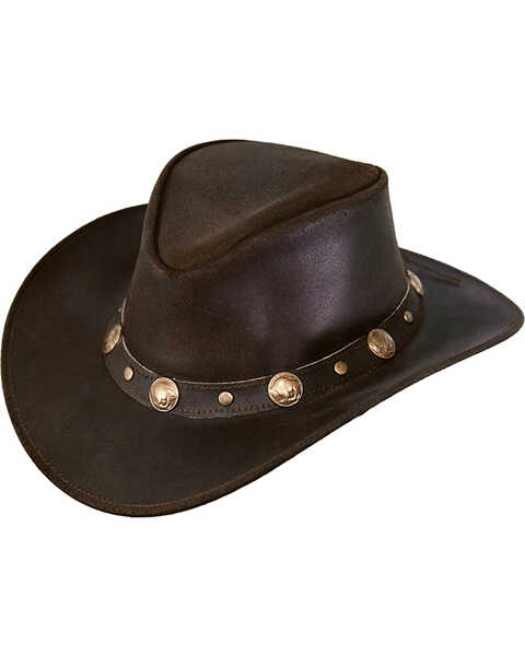 Image #1 - Outback Trading Co. Men's Rawhide Leather Hat, , hi-res