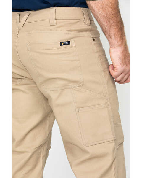 Image #3 - Hawx Men's Stretch Canvas Utility Work Pants , Beige/khaki, hi-res