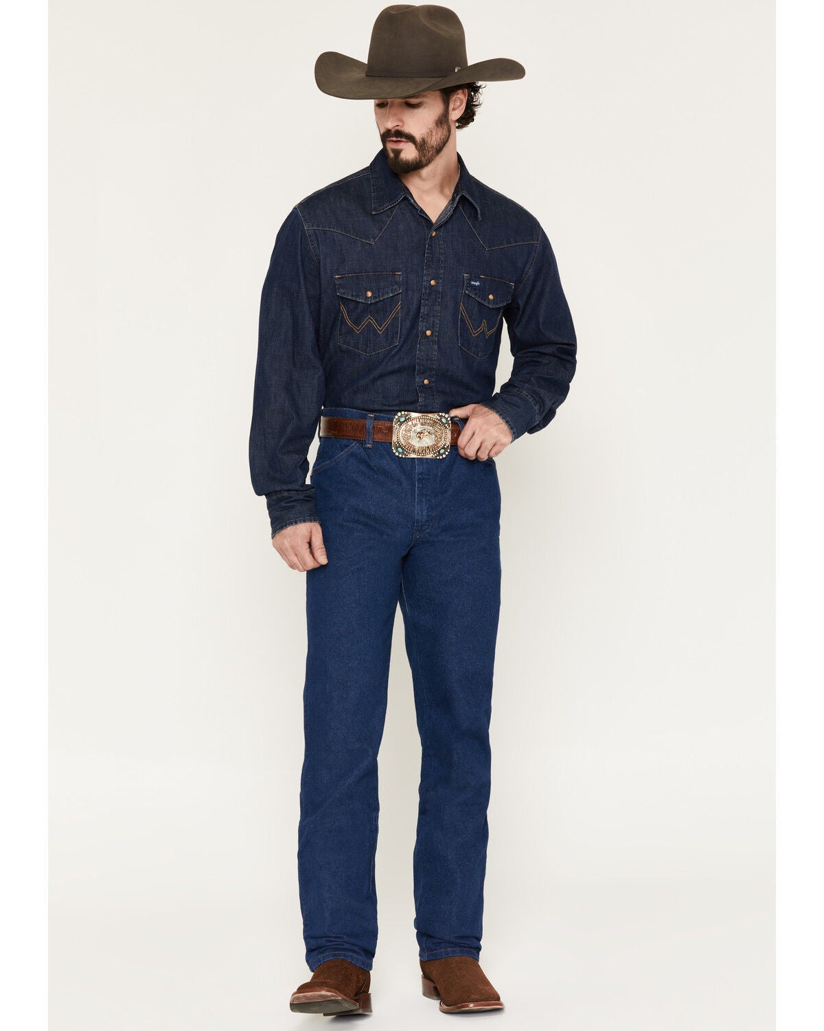 Wrangler 936 Cowboy Cut Slim Fit Prewashed Jeans, Indigo, hi-res