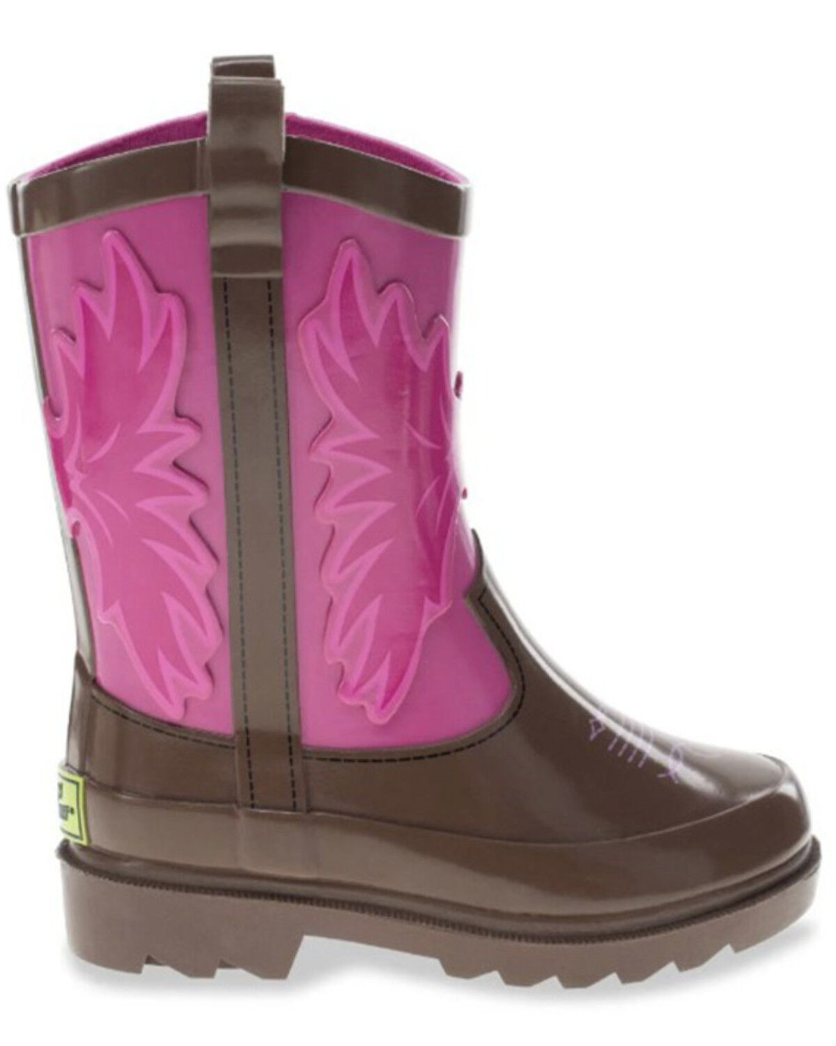 Image #2 - Western Chief Girls' Western Cowgirl Rain Boots - Round Toe, Pink, hi-res