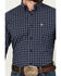 Image #3 - Ariat Men's Prestcot Windowpane Plaid Print Long Sleeve Performance Shirt - Tall, Navy, hi-res
