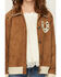 Image #3 - Shyanne Girls' Studded Faux Suede Horse Button-Down Jacket, Coffee, hi-res