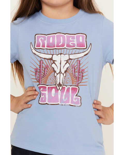 Image #3 - Shyanne Girls' Rodeo Soul Short Sleeve Graphic Tee, Blue, hi-res