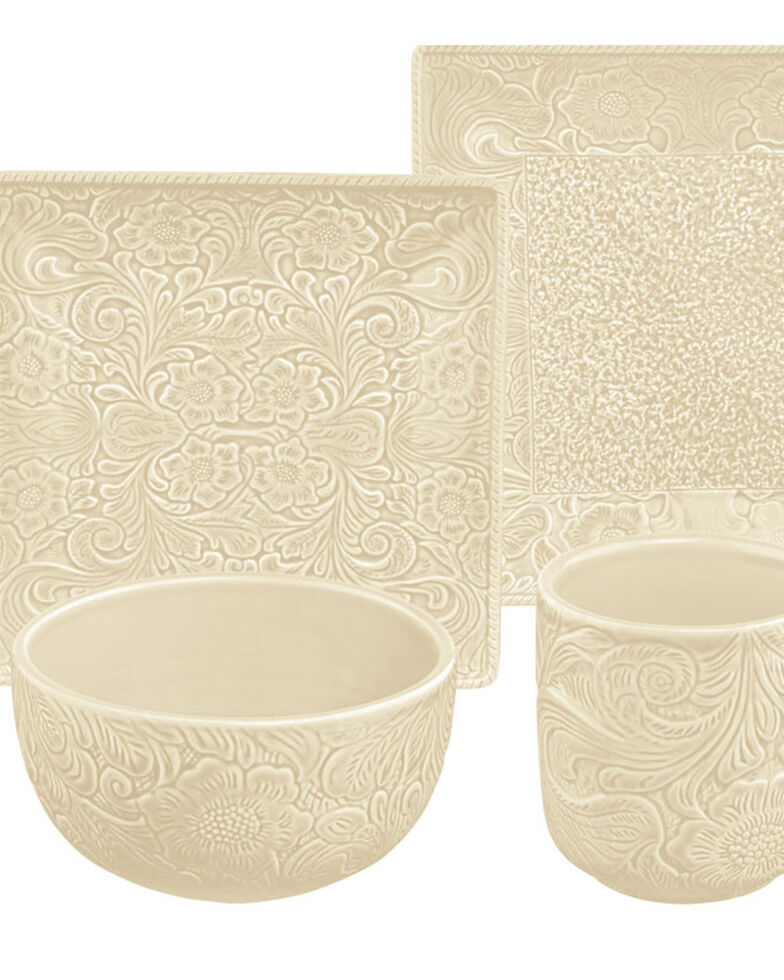 HiEnd Accents Savannah 16-Piece Dinnerware Set - Cream, Cream, hi-res