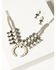Shyanne Women's Squash Blossom Necklace & Earrings Set, Ivory, hi-res