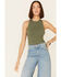 Image #1 - Free People Women's Hayley Racerback Brami, Olive, hi-res