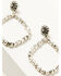 Image #2 - Shyanne Women's Facet Silver Bead Statement Earrings, Silver, hi-res
