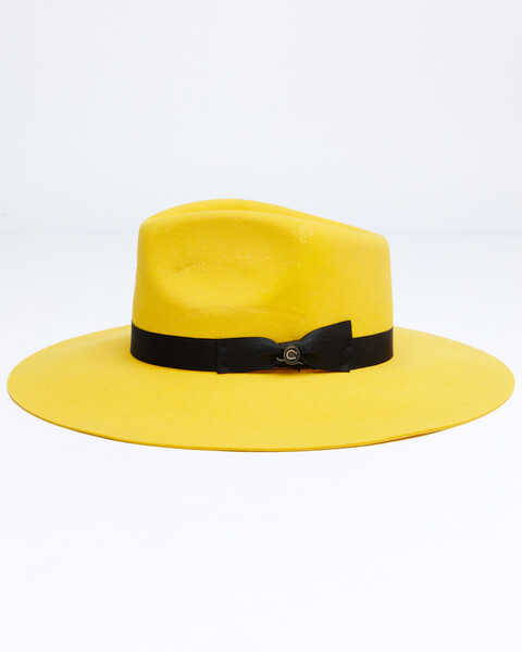 Image #3 - Charlie 1 Horse Women's Highway Felt Western Fashion Hat , Yellow, hi-res