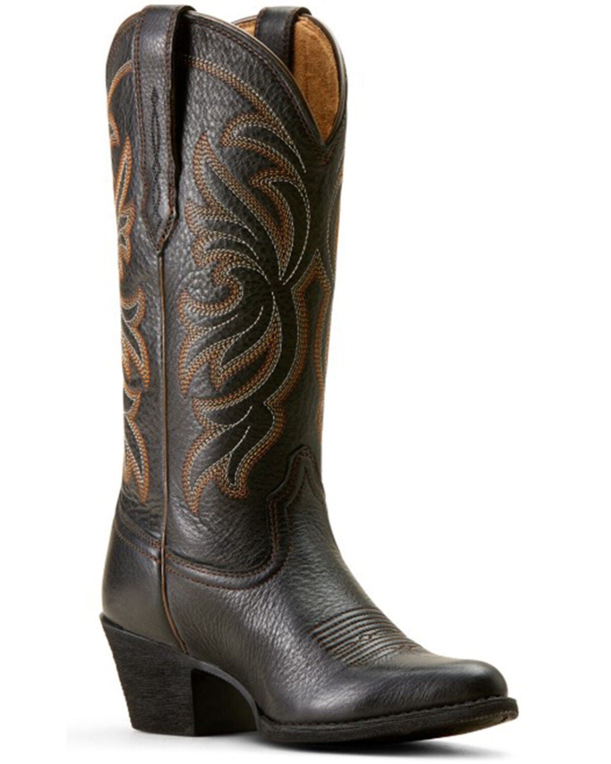 Ariat Women's Heritage Stretchfit Western Boots - Round Toe, Black, hi-res