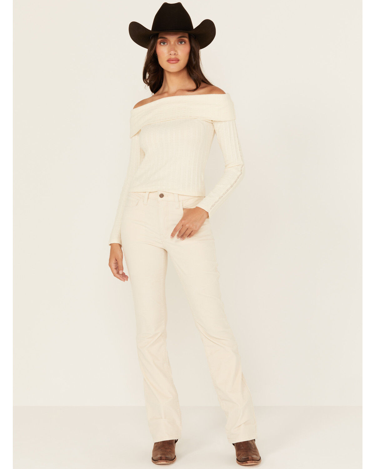 Image #1 - Levi's Women's High Rise 725 Corduroy Bootcut Stretch Jeans, White, hi-res
