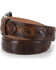 Image #4 - Tony Lama Men's Pinto Classic Leather Belt, Brown, hi-res