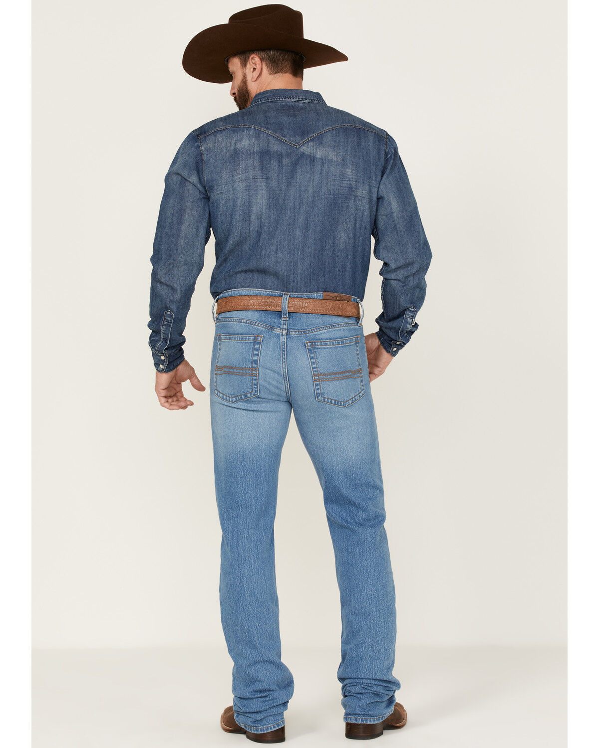 Image #3 - Cody James Men's Yeehaw Light Wash Stackable Straight Jeans, Light Wash, hi-res