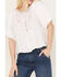 Free People Women's Bardot Western Shirt, White, hi-res