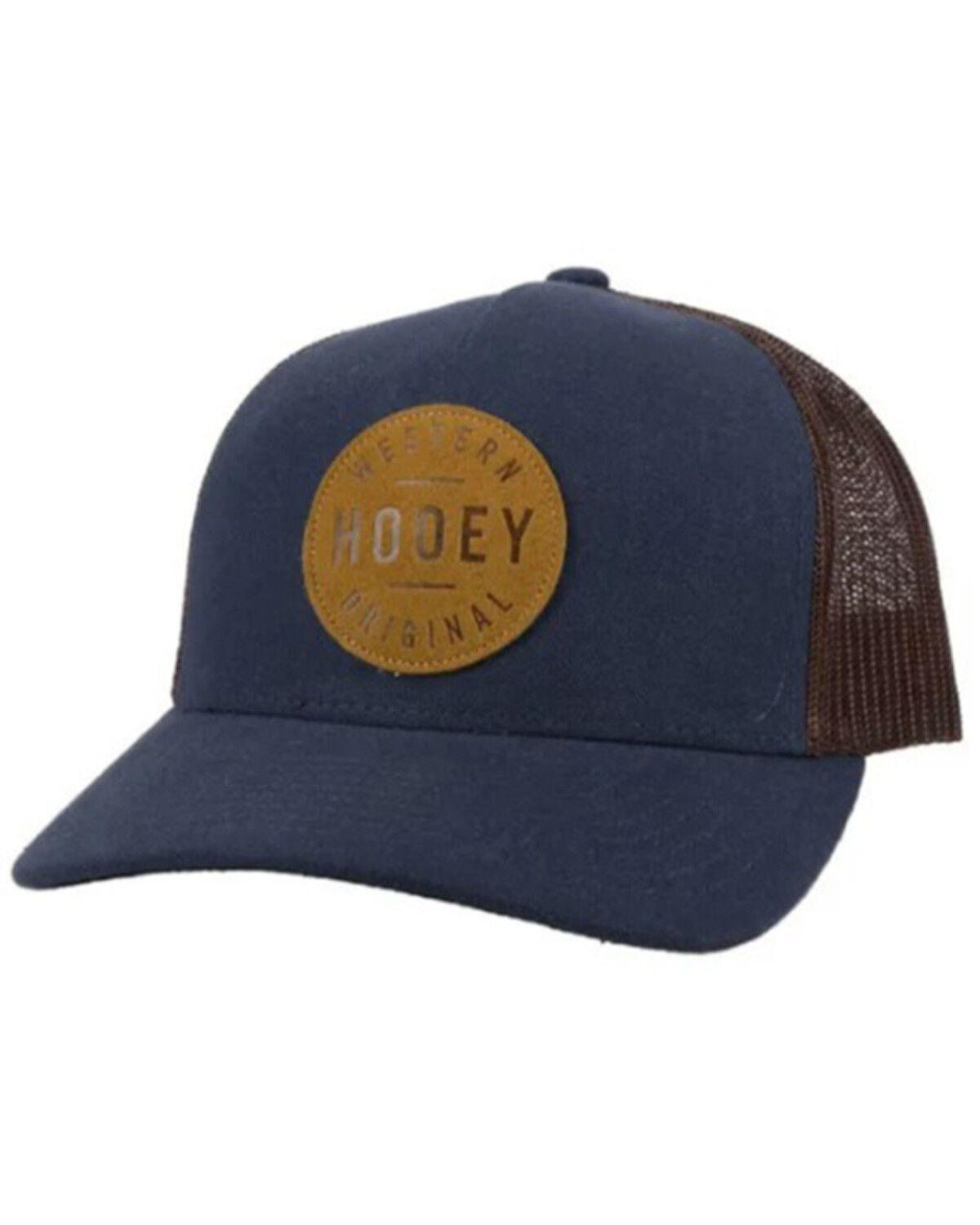 Image #1 - Hooey Men's Russo Circle Patch Trucker Cap, Navy, hi-res