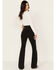 Image #3 - Idyllwind Women's West End Mid Rise Front Seam Rebel Flare Jeans, Black, hi-res