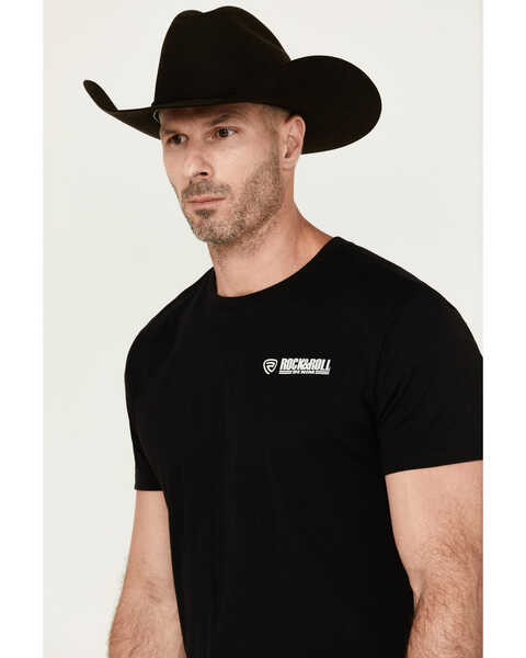 Image #2 - Rock & Roll Denim Men's Boot Barn Exclusive Dale Brisby Rodeo Time Short Sleeve Graphic T-Shirt, Black, hi-res