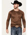 RANK 45® Men's Long Sleeve Performance T-Shirt, Coffee, hi-res