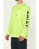 Image #3 - Ariat Men's Lime Rebar Heat Fighter Long Sleeve Work Pocket T-Shirt, Bright Green, hi-res