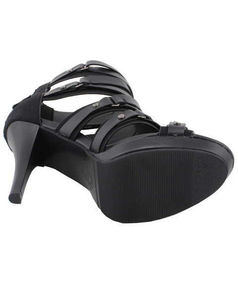 Image #6 - Milwaukee Performance Women's Ankle Strap Stiletto Sandals, Black, hi-res