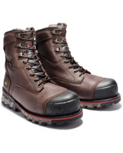 Image #1 - Timberland Pro Men's Boondock Waterproof Work Boots - Composite Toe, Brown, hi-res