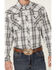 Image #3 - Cowboy Hardware Men's Hermosillo Large Plaid Print Long Sleeve Pearl Snap Western Shirt, Black, hi-res