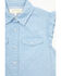 Image #2 - Shyanne Toddler Girls' Chambray Western Snap Shirt, Medium Blue, hi-res