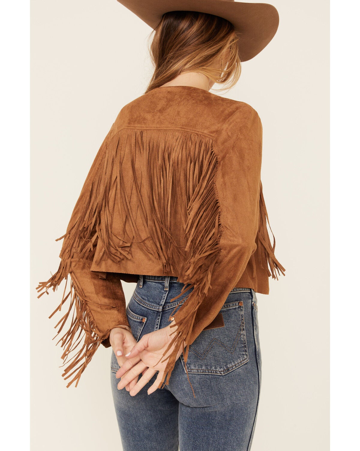 faux suede western jacket