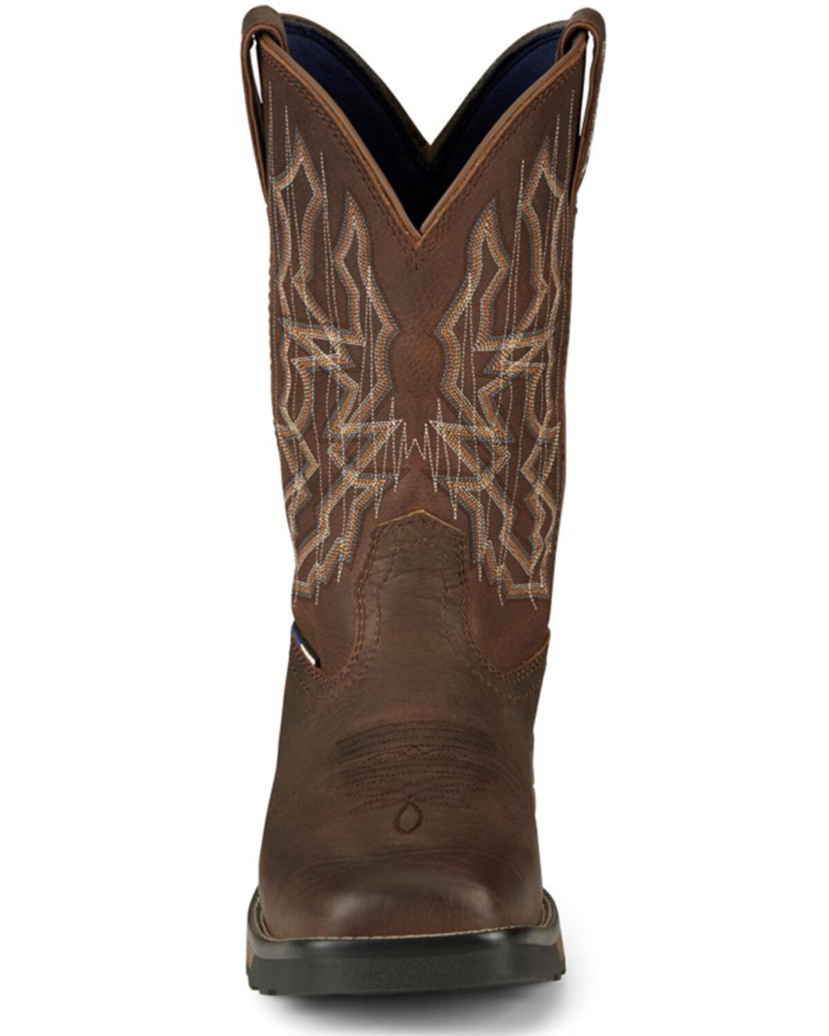 Image #4 - Tony Lama Men's Anchor Water Buffalo Soft Western Work Boots - Broad Square Toe, Brown, hi-res