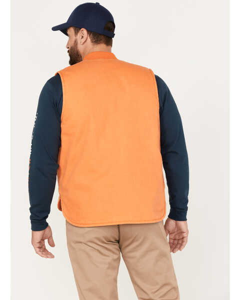 Brixton Men's Abraham Reversible Zip Vest, Orange, hi-res
