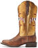 Ariat Women's Frontier Chimayo Thunderbird Embroidered Western Boots - Broad Square Toe , Gold, hi-res