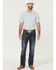 Image #2 - Moonshine Spirit Men's Blue Agave Floral Print Short Sleeve Snap Western Shirt, White, hi-res