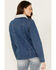 Image #4 - Wrangler Women's Medium Wash Denim Sherpa Lined Barn Coat, Medium Wash, hi-res