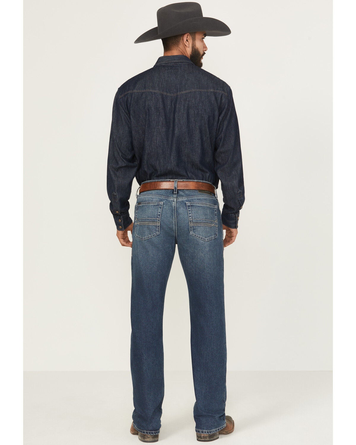 Image #3 - Ariat Men's M4 Silas Dayne Medium Wash Relaxed Bootcut Stretch Denim Jeans - Big, Medium Wash, hi-res