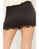 Image #4 - Cleo + Wolf Women's Lace Trim Satin Mini Skort, Black, hi-res