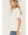 Image #2 - Blended Women's Studded Poncho Tee, White, hi-res