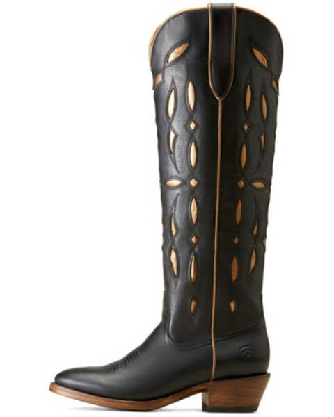 Image #2 - Ariat Women's Saylor StretchFit Western Boots - Round Toe, Black, hi-res