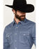 Image #2 - Wrangler 20X Men's Advanced Comfort Geo Print Long Sleeve Snap Western Shirt, Navy, hi-res