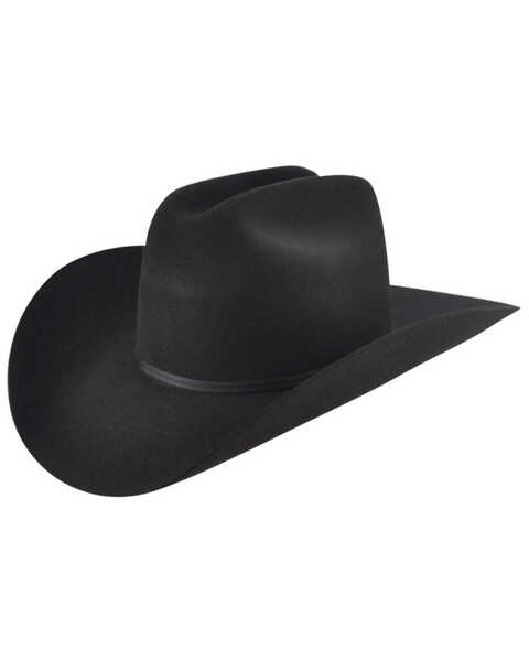 Bailey Men's Western Stampede Cattleman Crown Cowboy Hat, Black, hi-res
