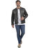 Image #1 - Frye Men's Fryce Racer Leather Jacket, Dark Brown, hi-res
