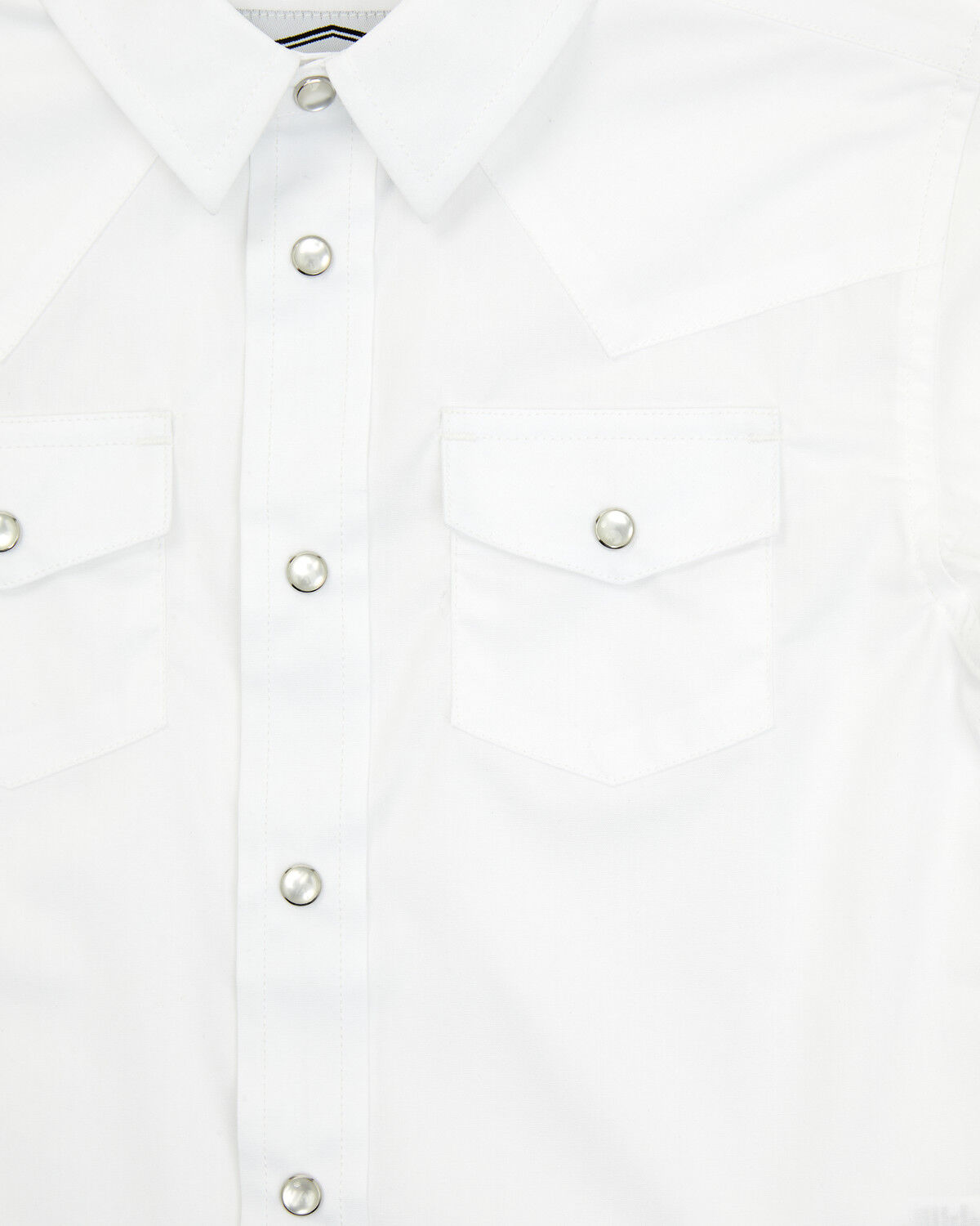 Image #2 - Gibson Trading Co Toddler Boys' Solid Short Sleeve Pearl Snap Western Shirt, White, hi-res