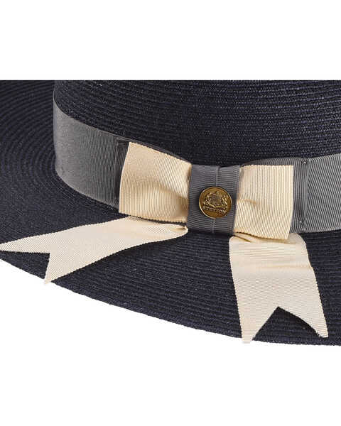Stetson Women's Cat's Meow Hemp Braid Fedora Hat , Navy, hi-res
